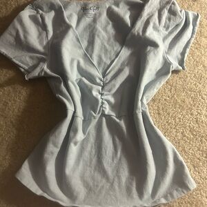Brandy Melville Soft Blue Short Sleeve Top
